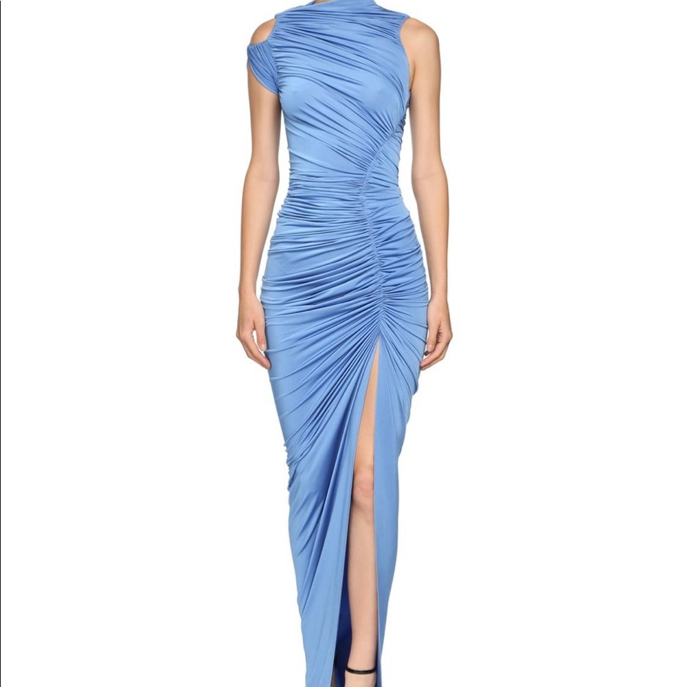 MUGLER BLUE STRETCHY DRESS
